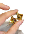 Vintage Alloy Rhinestone Double Sided Diamond Geometric Ear Cuff Earrings For Women view 5