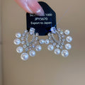 French Vintage Teardrop Faux Pearl Zircon Stud Earrings Chic Palace Style Daily Wear Jewelry view 2