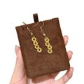 New Chinese Style Copper Round Coin Tassel Drop Earrings Retro Geometric Light Luxury Ear Hooks view 5