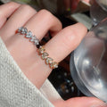Zircon Wheat Pearl Open Ring For Women view 1