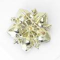 Alloy Crystal Glass Sunflower Brooch Pin For Premium Apparel Accessories view 4