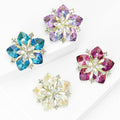 Alloy Crystal Glass Sunflower Brooch Pin For Premium Apparel Accessories view 3