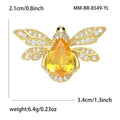 Metal Alloy Rhinestone Bee Brooch For Unisex Clothing Decoration view 5