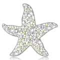 Alloy Pearl Starfish Brooch Pin For Women Coat Decoration view 2
