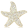 Alloy Pearl Starfish Brooch Pin For Women Coat Decoration view 1