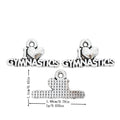 Antique Silver Zinc Alloy Double Word Tag Charm Pendant for DIY Necklace Bracelet Jewelry Making view 1
