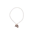 Light Luxury Maillard Wood Sweater Necklace With Enamel Leopard Bow Cross Pendant For Women view 5