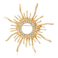 Hollow Alloy Sun Brooch Pin For Womens Sweaters And Suits view 1