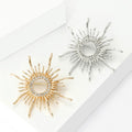 Hollow Alloy Sun Brooch Pin For Womens Sweaters And Suits view 3