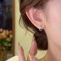 Minimalist Copper Zircon Star Clip-on Earrings No Piercing Light Luxury Ear Cuff Jewelry view 4