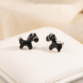 Vintage Light Luxury Enamel Little Horse Studs Cute Red Black Pony Zodiac Cartoon Women Earrings view 4