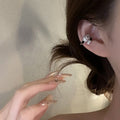Copper Zircon Snake Clip-on Earrings, No Piercing Minimalist Light Luxury Animal Design view 3