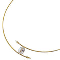 Minimalist Copper Zircon Oval Choker Necklace For Women, Light Luxury Geometric Collarbone Style view 5