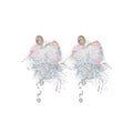 Rhinestone Bow Faux Pearl Necklace And Earrings Jewelry Set For Women Sweet Elegant Style view 5