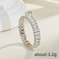 Minimalist Fairy Sparkle Ring For Women Micro Pave Full Rhinestone Bling Jewelry view 4