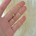 Real Gold Plated Copper Oval Zircon Bangle, Elegant Light Luxury Geometric Bracelet For Women view 3