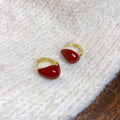 Vintage Enamel Alloy Waterdrop Round Geometric Earrings Minimalist Light Luxury Daily Style view 2