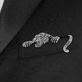 Vintage Alloy Enamel Tiger Brooch For Men's Suit And Coat view 3