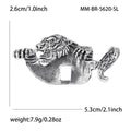 Vintage Alloy Enamel Tiger Brooch For Men's Suit And Coat view 5