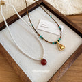 Ethnic Style Copper Zircon Tiger Eye Gourd Pendant Sweater Necklace New Chinese Geometric Collarbone Chain view 2