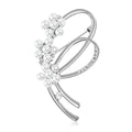 Fashion Alloy Rhinestone Pearl Knot Brooch Pin For Women's Clothing view 1