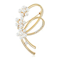 Fashion Alloy Rhinestone Pearl Knot Brooch Pin For Women's Clothing view 2