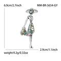 Alloy Abalone Shell Lady Brooch Fashion Lapel Pin For Coats view 5