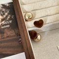 Elegant Flocked Heart Pearl Stud Earrings Hong Kong Style Light Luxury Geometric Personalized Women Earrings view 4