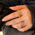 Light Luxury Copper Zircon Snake Open Ring For Women, Unique Animal Index Finger Jewelry view 4