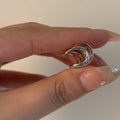 Light Luxury Copper Zircon Multi Layer Geometric Round Ear Cuff Clip-on Earrings for Women view 4
