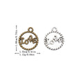 Zinc Alloy Hollow Word Tag Charm Pendant for DIY Necklace Bracelet Jewelry Making view 1