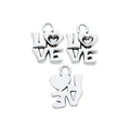Zinc Alloy Double Word Tag Charm Pendant for DIY Necklace Bracelet Jewelry Making view 2