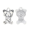 Antique Silver Zinc Alloy Teddy Bear Charm Pendant for DIY Necklace Bracelet Jewelry Making view 2