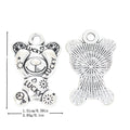Antique Silver Zinc Alloy Teddy Bear Charm Pendant for DIY Necklace Bracelet Jewelry Making view 1