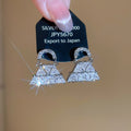 Light Luxury Copper Triangle Zircon Drop Earrings For Women Geometric Minimalist Style view 2