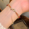 18K Gold Plated Copper Zircon Enamel Horse Pendant Bangle New Chinese Zodiac Jewelry view 4