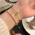 18K Gold Plated Copper Zircon Enamel Horse Pendant Bangle New Chinese Zodiac Jewelry view 2