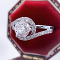 Women's Wax Set Zircon Flash Ring, Light Luxury Wedding Proposal Jewelry Rings view 3