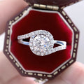 Women's Wax Set Zircon Flash Ring, Light Luxury Wedding Proposal Jewelry Rings view 1