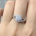 Women's Wax Set Zircon Flash Ring, Light Luxury Wedding Proposal Jewelry Rings view 2
