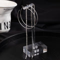 Elegant Shiny Alloy Circle Hoop With Long Rhinestone Tassel Slim Face Luxury Statement Earrings view 2