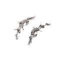 Antique Silver Zinc Alloy Flower Charm Pendant No.803797 for DIY Necklace Bracelet Jewelry Making view 2