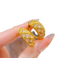 Gold Plated Zircon Round Open Ring For Women view 5