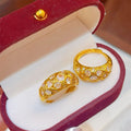 Gold Plated Zircon Round Open Ring For Women view 3