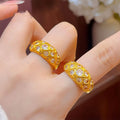 Gold Plated Zircon Round Open Ring For Women view 1
