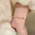 Gold Plated Copper Bangle With Colorful Zircon Round Charm, Elegant Fashion OL Jewelry view 3