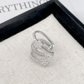 Minimalist Korean Copper Zircon Star Layered Ear Cuff Clip-on Earrings view 4