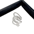 Minimalist Korean Copper Zircon Star Layered Ear Cuff Clip-on Earrings view 5