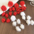 Light Luxury Faux Crystal Tassel Drop Earrings With Silver Needle Pompom Geometric Design view 2