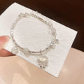 New Chinese Style Copper Oval Peace Lock Bangle Minimalist Geometric Light Luxury Bracelet view 3